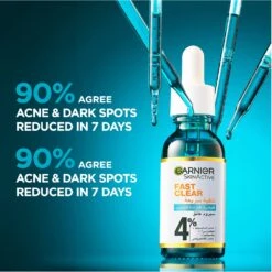 Garnier Fast Clear 4% Salicylic Acid, Vitamin C, Niacinamide, AHA - Anti-Acne Treatment Booster Serum -Personal Care Product Store 4 FC serum PDPs 2024