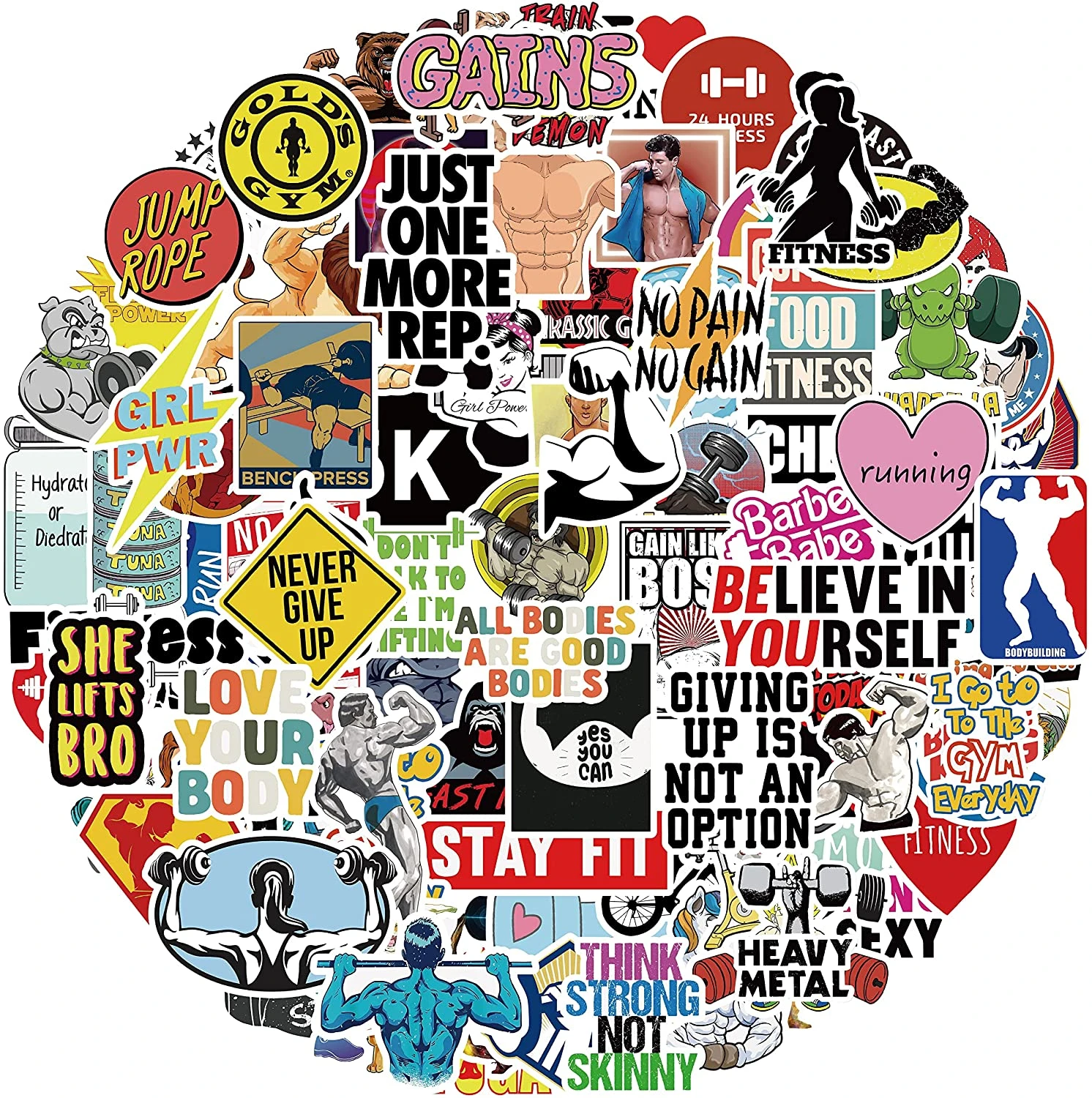 Fitness Stickers X12 Pages 3 Fitness Stickers X12 Pages