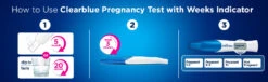 Digital Pregnancy Test -Personal Care Product Store Asset 8forCB9ProductDescription HowtouseClearbluePregancyTestwithWeeksIndicator