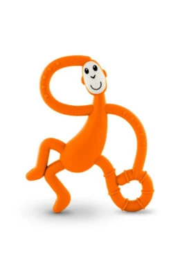 Matchstick Monkey Dancing Monkey Teether 26 Matchstick Monkey Dancing Monkey Teether -Personal Care Product Store MM DancingTeether Front Orange