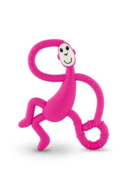Matchstick Monkey Dancing Monkey Teether 24 Matchstick Monkey Dancing Monkey Teether -Personal Care Product Store MM DancingTeether Front Pink