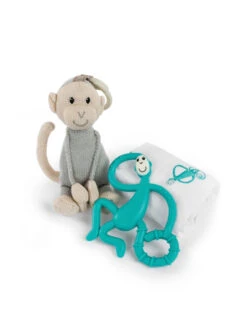 Matchstick Monkey Teething Gift Set -Personal Care Product Store MSM GiftBoxPhotography GroupShot Green