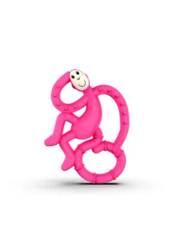 Matchstick Monkey Mini Monkey Teether 24 Matchstick Monkey Mini Monkey Teether -Personal Care Product Store Mini Front Pink