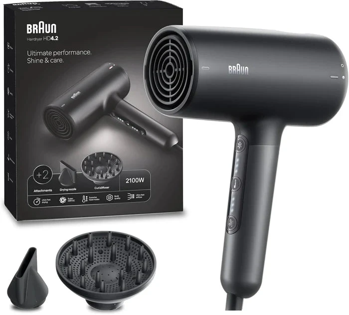 Braun HD4.2 Hair Dryer 2100W / Electro Black 3 Braun HD4.2 Hair Dryer 2100W / Electro Black